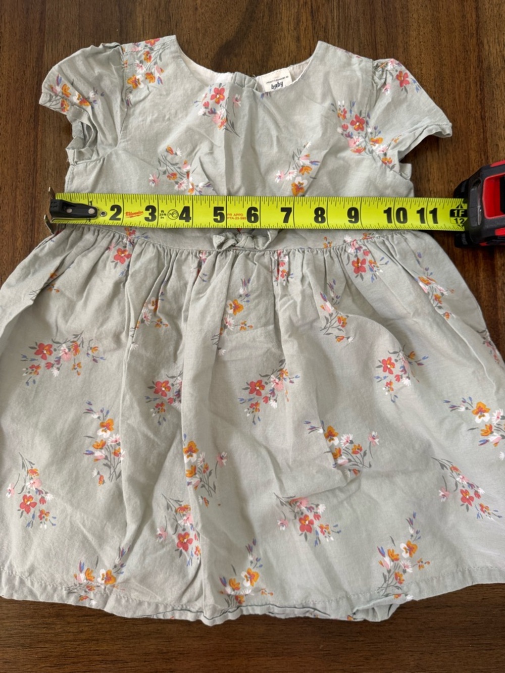 Girls' Light Mint  Floral Short Sleeve Dress - Picture 4 of 6